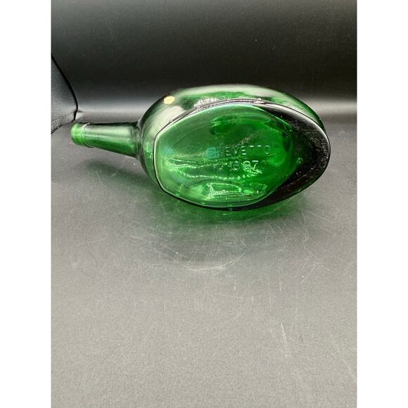 Brevetto No 10.970 Hand Crafted Italian Green Glass Wine Decanter - Picture 4 of 7